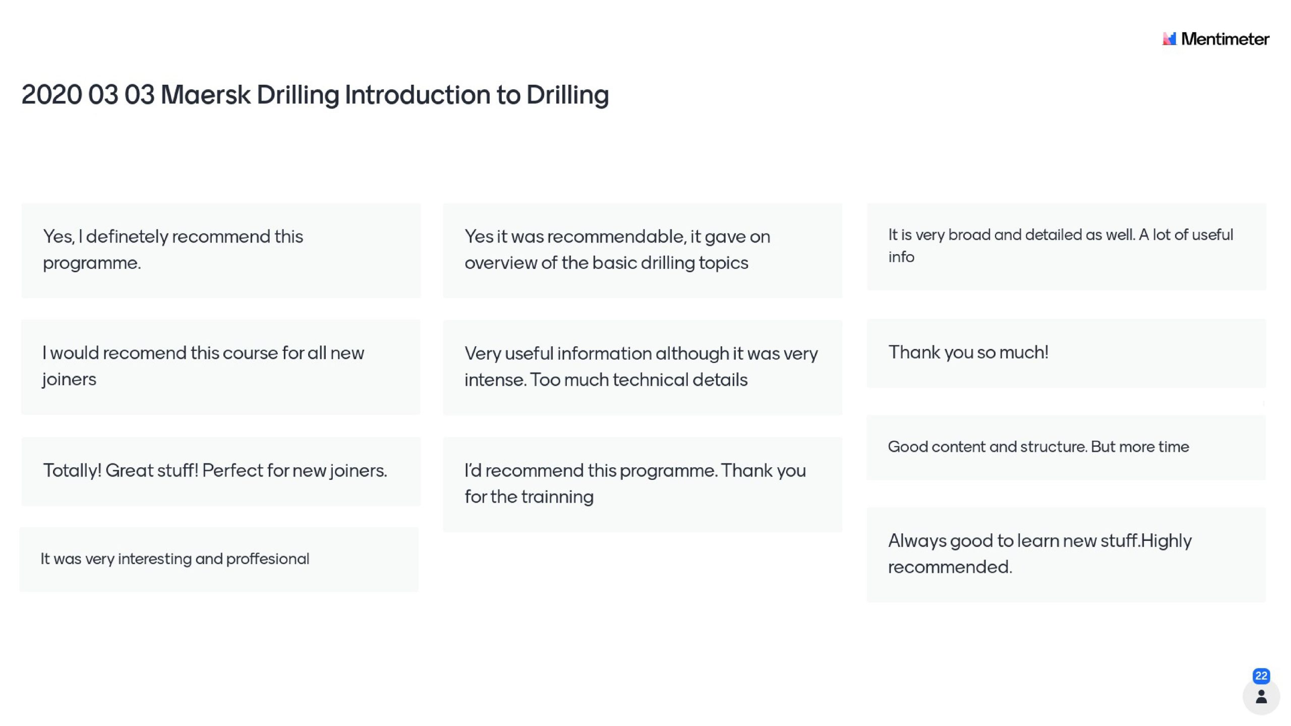 2020 03 03 Maersk Drilling Introduction to Drilling